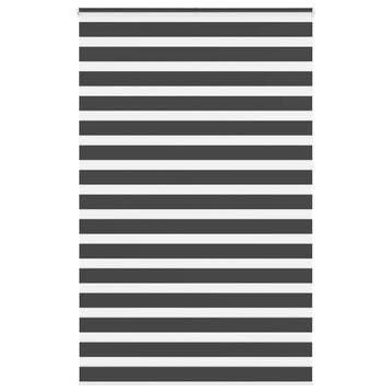 vidaXL Zebra rolgordijn 145x230 cm stofbreedte 140,9 cm, Verzenden, Nieuw, Zwart