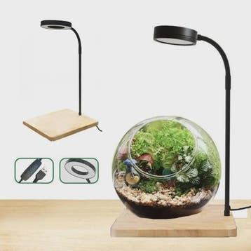 Verstelbare 10W LED Aquarium Lamp met Houten Basis & USB - I, Dieren en Toebehoren, Vissen | Aquaria en Toebehoren, Verzenden