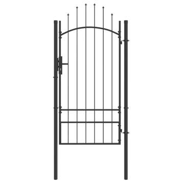 vidaXL Tuinpoort WOERDEN 200 x 100 cm Staal Grijs, Verzenden, Nieuw