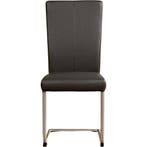 Set van 6 Leren eetkamerstoelen Dry - Toledo Antracite, Ophalen of Verzenden, Nieuw, Leer, Vijf, Zes of meer stoelen