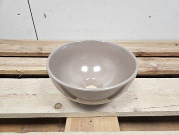 Waskom Loutro Mc Mini Rond 24 x 24 x 12 cm Taupe, Doe-het-zelf en Verbouw, Sanitair, Ophalen of Verzenden, Nieuw, Bad
