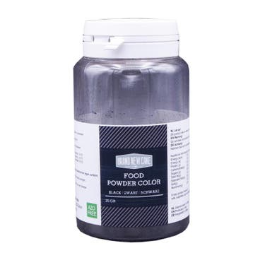 BrandNewCake Kleurpoeder Zwart 25g (vette massa), Verzenden, Nieuw