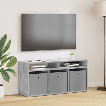 vidaXL Laagkast met lade Beton Grijs 102 x 32 x 48,5 cm, Huis en Inrichting, Kasten | Televisiemeubels, 100 tot 150 cm, Verzenden