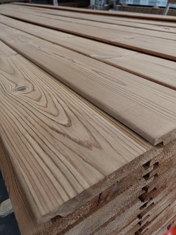 Gevelbekleding/channelsiding - Grenen P01, Minder dan 25 mm, Grenen, Nieuw, Plank