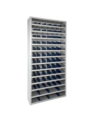 Vakkenkast schottenkast 198x100x30, 72 schotjes, grijs,, Huis en Inrichting, Kasten | Roldeurkasten en Archiefkasten, Ophalen of Verzenden