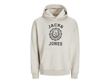 Veiling - Jack &amp; Jones Victo Sweat Hood Moonbeam - XL, Nieuw