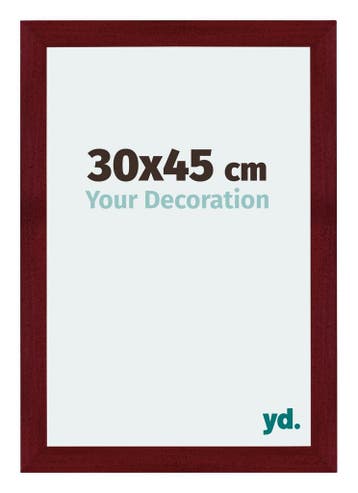 Fotolijst 30x45 cm - Wijnrood Geveegd - MDF - Mura, Verzenden, Nieuw