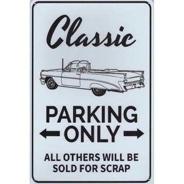 Wandbord -  Parking Only Classic Cars, Ophalen of Verzenden, Nieuw