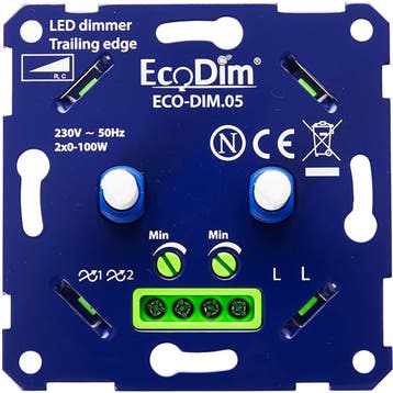 EcoDim - LED DUO Dimmer - ECO-DIM.05 - Fase Afsnijding RC -, Ophalen of Verzenden, Nieuw