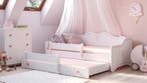 Kinderbed Emma | Wit/Roze 160x80 | 2 Matrassen | Nieuw, Kinderen en Baby's, Kinderkamer | Bedden, Nieuw, 70 tot 85 cm, Ophalen of Verzenden