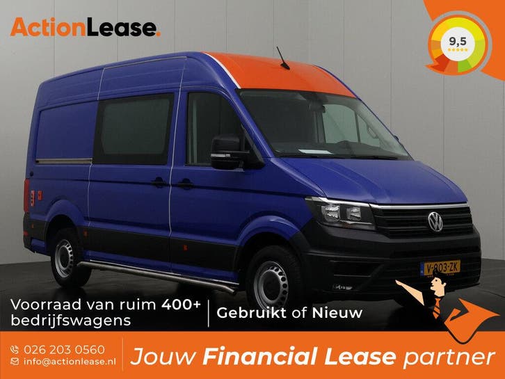 Volkswagen Crafter Bestelbus L3 H3 2019 Diesel, Auto's, Volkswagen, Dealer onderhouden, Te koop, Zwart, Handgeschakeld, Financial lease