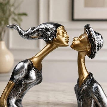 sculptuur, Kissing Couple -raisin contemporary art- romantic