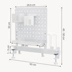 Bureau organizer Sauda 50x50 cm wit [en.casa], Verzenden, Nieuw