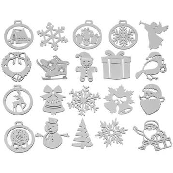 Ruhhy Houten Kerstballen – 20 stuks, Wit, Breukbestendig.., Ophalen of Verzenden, Nieuw