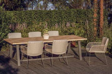 4 Seasons Outdoor Aprilla tuinset pure met Noah tafel 260 cm, Ophalen of Verzenden, Nieuw