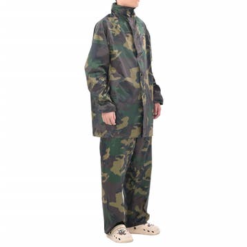 vidaXL Regenpak 2-delig met capuchon (heren / camouflage /, Caravans en Kamperen, Regenkleding, Verzenden, Nieuw