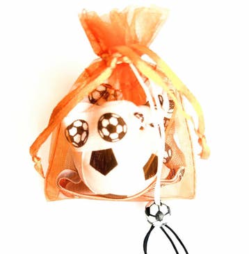 Voetbal cadeautje met gelukspoppetje,anti stressball,armband, Sport en Fitness, Voetbal, Verzenden, Nieuw, Overige typen