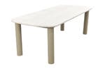 VDG Milan dining tuintafel met travertine look 240x100 cm. -, Tuin en Terras, Verzenden, Nieuw, Rond, Overige materialen