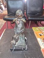 Juan Clara - Juan Clara - Reliëf, Nina con Pero - 27 cm -
