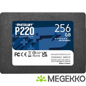 Patriot Memory P220 256GB 2.5  SATA III, Computers en Software, Harde schijven, Verzenden, Nieuw, Patriot