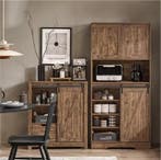 Vintage Keukenkast met Schuifdeuren – Hoge Kast 80×170×34 cm, Huis en Inrichting, Kasten | Overige, Verzenden, Nieuw