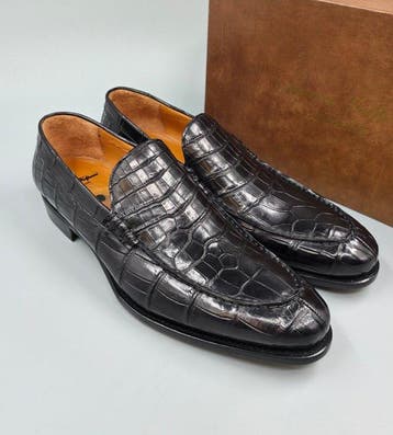 Mauro Volponi-Crocodile-UK10.5 - Veterschoenen - Maat: EU, Nieuw