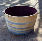 XXL Half wijnvat 400L vat - Eikenhout - Bloembak - Vijver, Rond, Ophalen of Verzenden, Zo goed als nieuw, Balkon