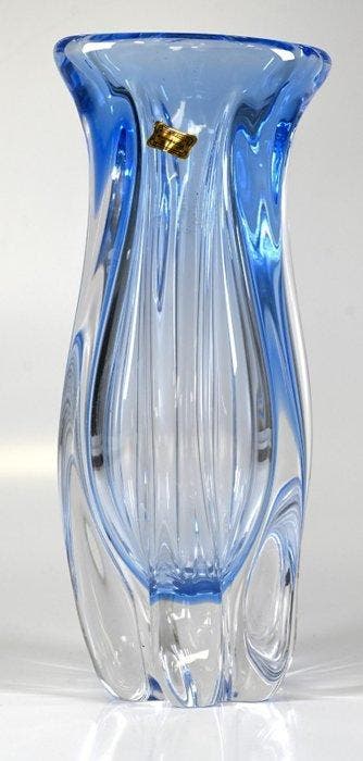Egermann - Vaas - Kristal - Blue Vase Egermann