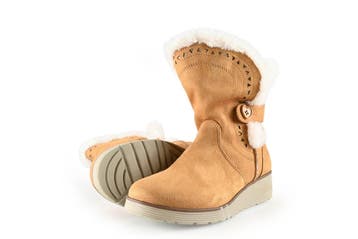 Skechers Enkellaarzen Meisjes in maat 34 Cognac, Verzenden, Jongen of Meisje, Schoenen, Skechers