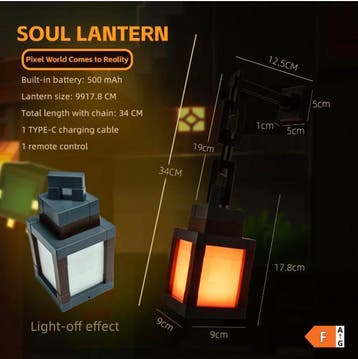 Pixelstijl LED Nachtlamp Draagbare Lantaarn 16 Kleuren, Verzenden, Nieuw