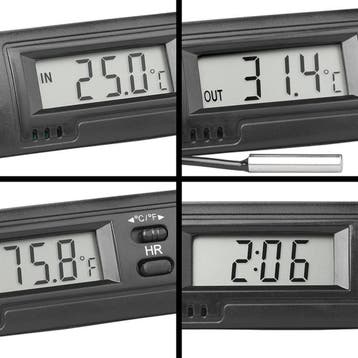 ProPlus Thermometer auto - binnen/buiten temperatuur - zwart, Ophalen of Verzenden, Nieuw