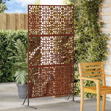 vidaXL Privacyscherm 100 x 50 x 180 cm weervast staal, Verzenden, Nieuw, IJzer