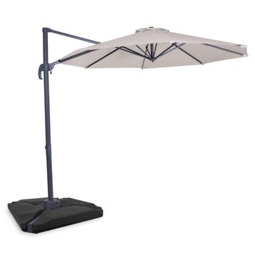 Zweefparasol Bardolino Ø300cm – Premium parasol - Beige |, Verzenden, Nieuw