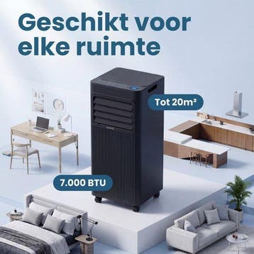 2dekans | Auronic Mobiele Airco - 7.000 BTU - 3-in-1 -, Ophalen of Verzenden, Zo goed als nieuw