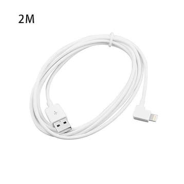 Haakse Lightning kabel voor iPad 2m lang in wit of zwart, Verzenden, Nieuw