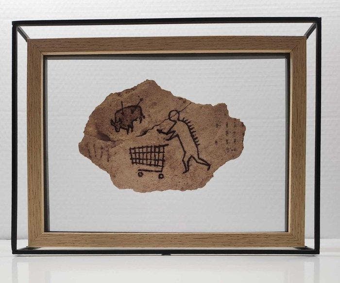 Banksy (1974) - Official Banksy Peckham Rock Framed, Antiek en Kunst, Kunst | Designobjecten