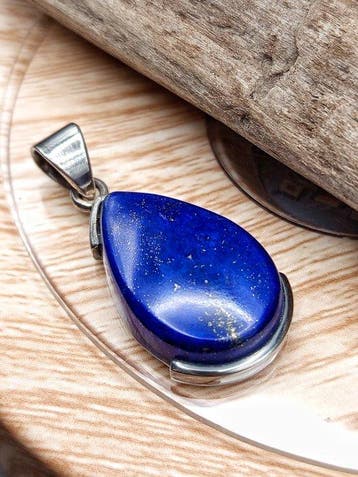 Uniek stuk juweel in 925 zilver met lapis lazuli, extra