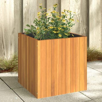 vidaXL Plantenbak 45x45x45 cm massief acaciahout, Verzenden, Minder dan 60 cm, Nieuw, Hout