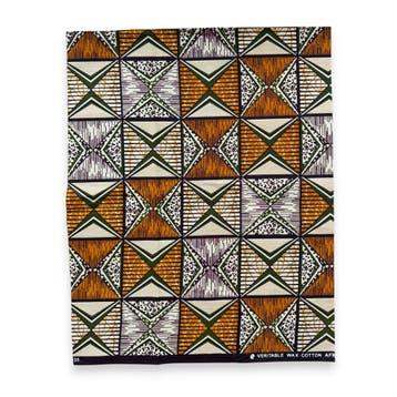 Fat Quarter Afrikaanse Wax Print Stof - Oranje Beige FTQ 873, Ophalen of Verzenden, Nieuw