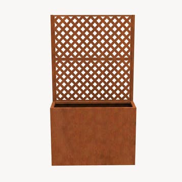 Tuinscherm Malja met plantenbak 146x83x31 cm patina casa.pro, Tuin en Terras, Tuinschermen, Verzenden, Nieuw