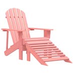 vidaXL Tuinstoel Adirondack met voetenbank massief vurenhout, Tuin en Terras, Tuinstoelen, Verzenden, Nieuw, Hout
