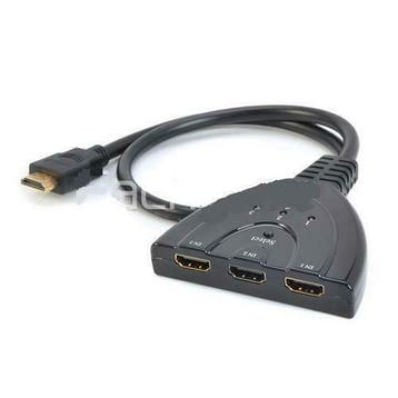 Triangle Style 3-Port 1080P HDMI V1.3b Mini Switch HUB Black, Verzenden, Nieuw