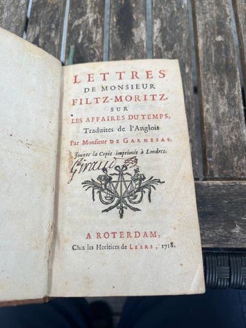 Monsieur de Garnesai - Lettres de monsieur Filtz-Moritz -, Antiek en Kunst, Antiek | Boeken en Bijbels