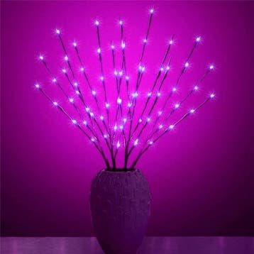 Kerst wilgentakken set - 20 LEDs - Paars, Ophalen of Verzenden, Nieuw