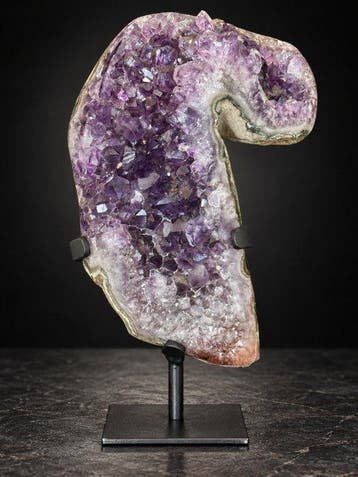 amethist Kristal - Hoogte: 17 cm - Breedte: 11 cm- 1018 g