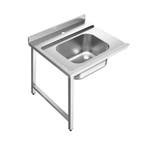 GGM Gastro | Aanvoertafel (vuile kant, vóór machine) - 800mm, Verzenden, Nieuw in verpakking