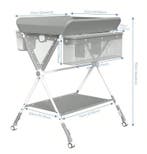 Verstelbare Baby Aankleedtafel met Wielen en Opbergruimte, Verzenden, Nieuw