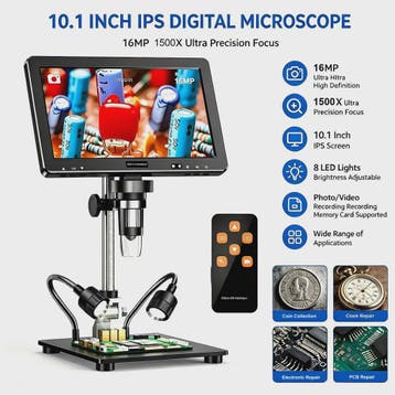 DM13 Digitale Microscoop 10.1" IPS Scherm, 2000X Vergroting,, Verzenden, Nieuw