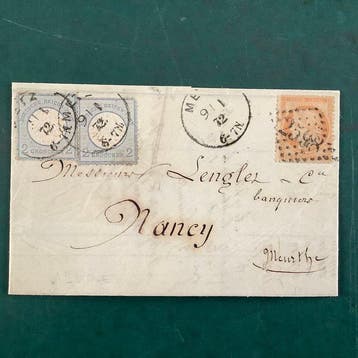 Duitse Rijk 1872 - Mixed Franking Brutschield en Ceres, Gestempeld