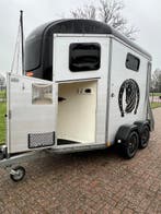 Prachtige Bockmann Portax 2 paards! 2021! Zadelkamer!, Ophalen, Zo goed als nieuw, Aluminium, 2-paards trailer